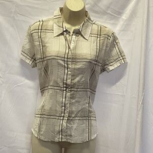 Christopher&Banks Short Sleeve Plaid Button Up
